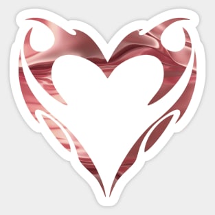 Tribal heart (liquid rose gold / pink) | Love | Friendship | Gift for girlfriend Sticker